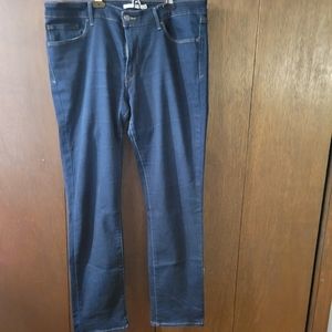 Mid rise skinny jeans.